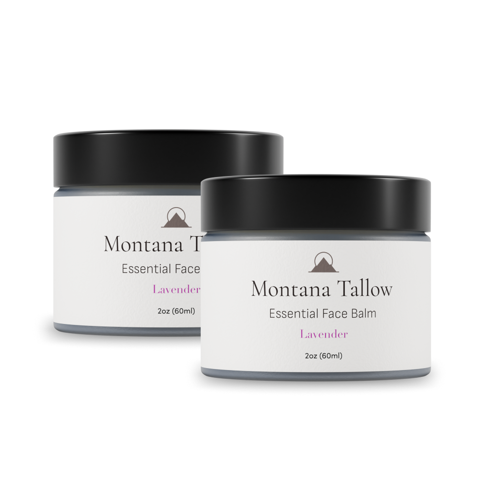 Montana Tallow Essential Face Balm, two jars